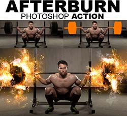 极品PS动作－烟火特效(第一版)：AfterBurn Photoshop Action